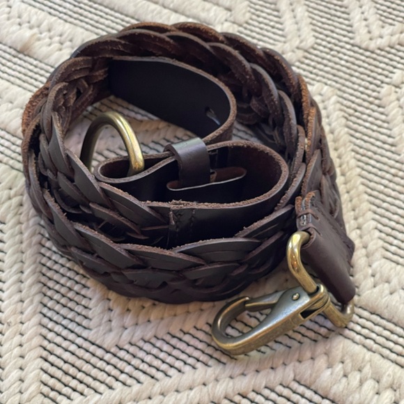J. Crew Genuine Leather braided women’s Belt in Brown size M - Picture 2 of 11